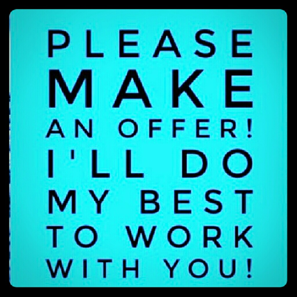 Make an offer. 💜💜💜