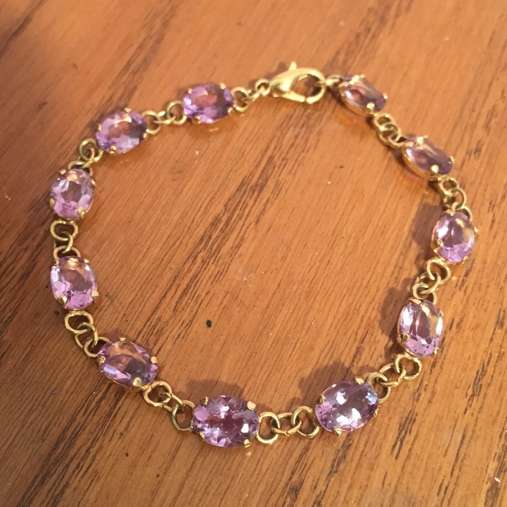 Amethyst & Gold Bracelet