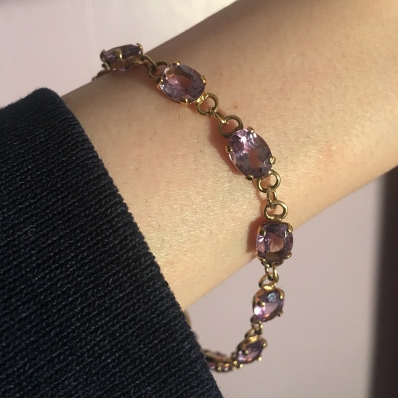 Amethyst & Gold Bracelet - Picture 3 of 4