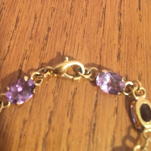 Amethyst & Gold Bracelet - Picture 4 of 4
