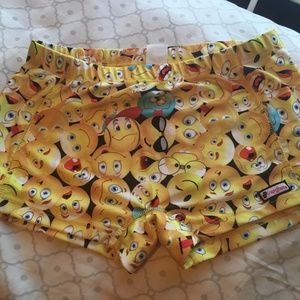 Crazy Pants Cheer/Dance Emoji shorts Size YL