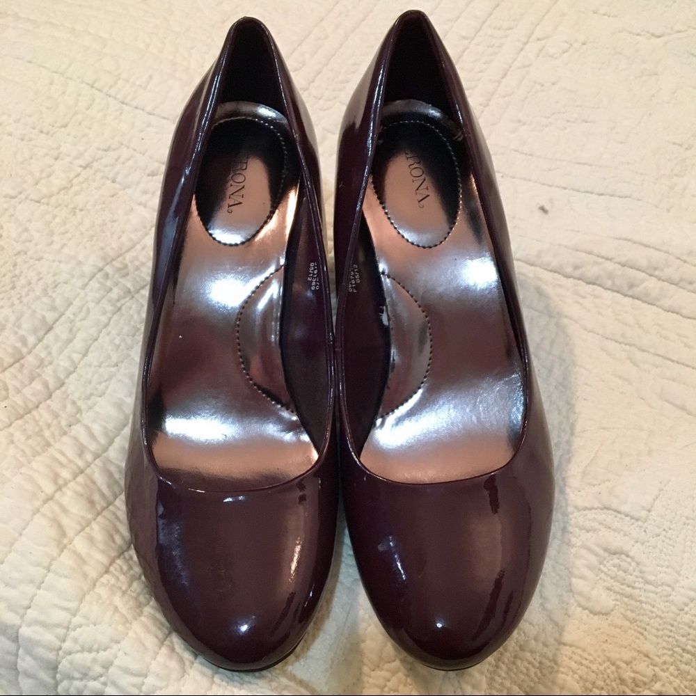 Deep plum colored heels