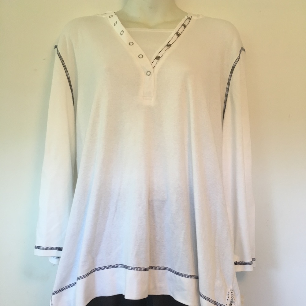Ladies long sleeve white hoodie