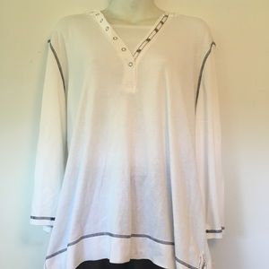 Ladies long sleeve white hoodie