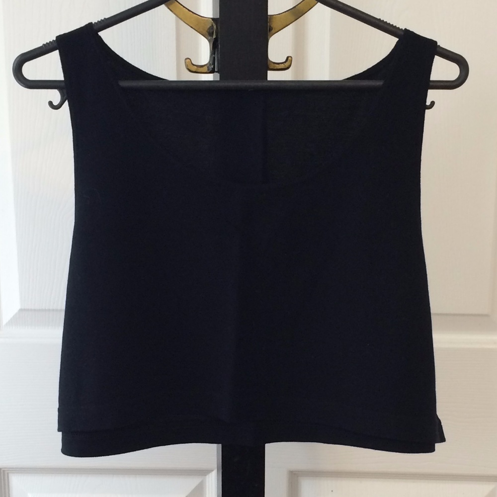 American Apparel sleevless crop top in black