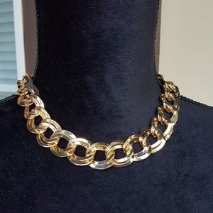 Monet Chain Goldtone  Choker Necklace