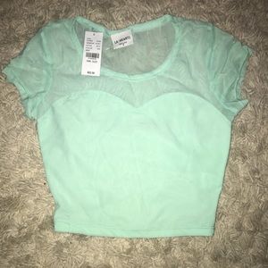 LA Hearts for pacsun mesh sweetheart crop top