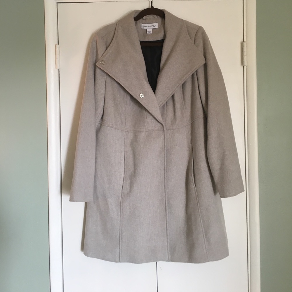 Pure Energy 1x Grey Lined Pea Coat