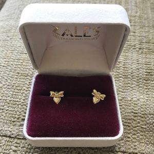 ❌SOLD❌ on mercari 14k gold heart earrings