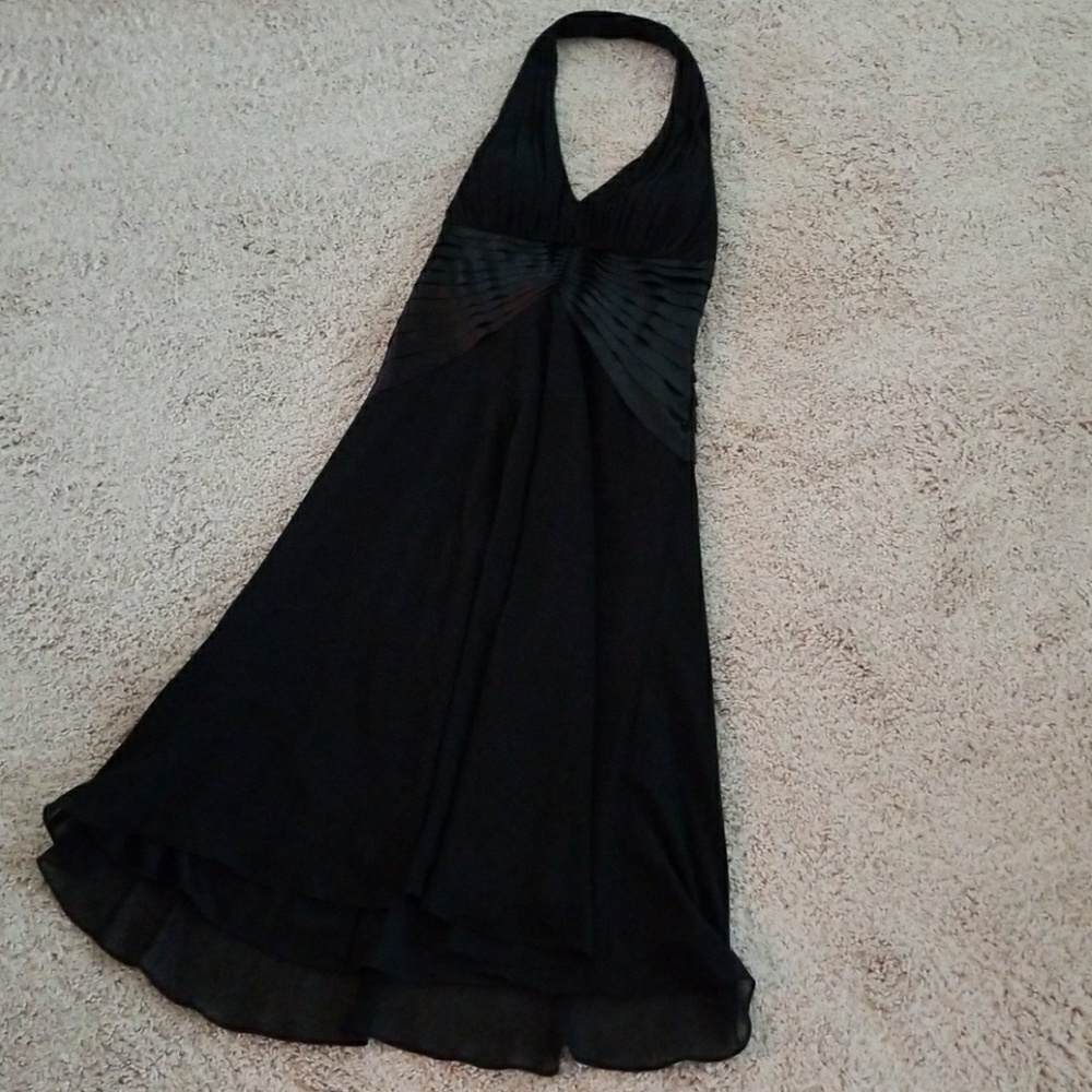 Black halter dress
