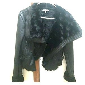JLO faux-leather jacket