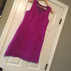 LOFT purple sheath dress with deep front pockets