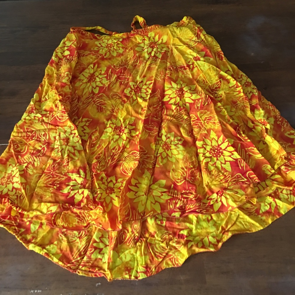 Adorable bright wrap skirt
