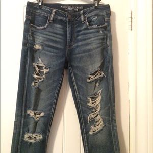 American Eagle ripped jeggings