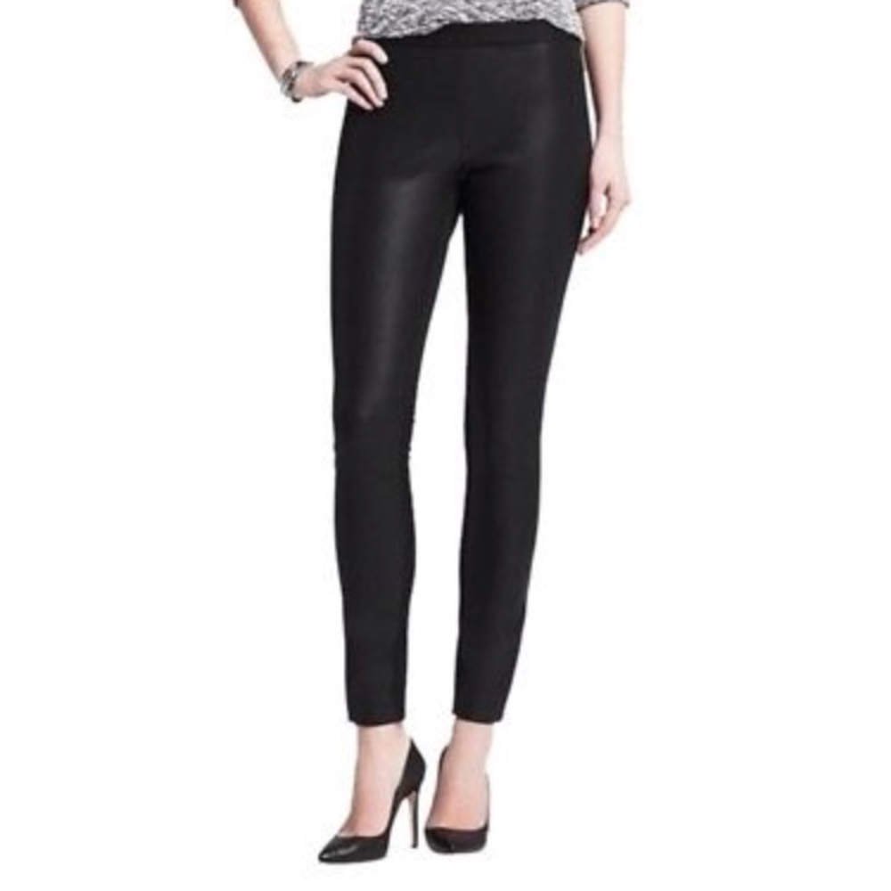 Banana Republic Sloan Fit Faux-Leather Front pants
