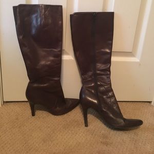Knee High brown leather boots