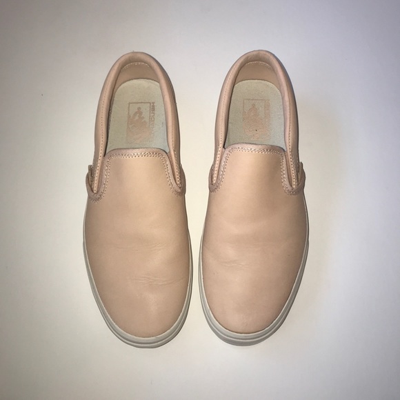 premium leather slip on vans