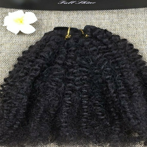 Afro Curly 14 inch Full Head Clip in Extension main image 5
