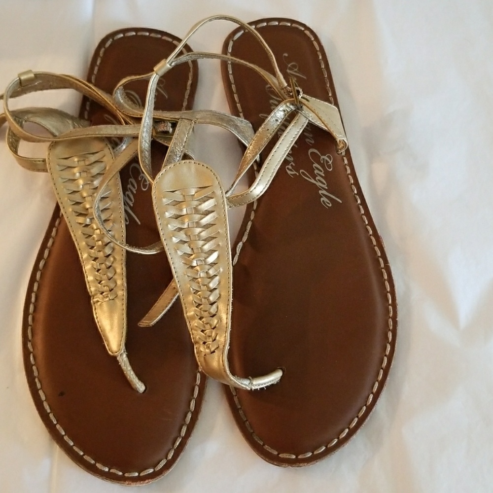 Gold Sandals - Size 10