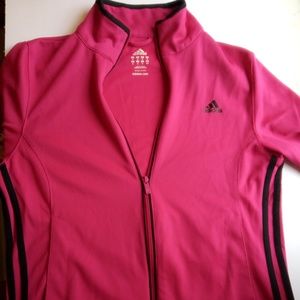 Adidas pink zip up