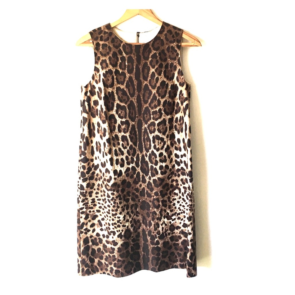 Dolce & Gabbana leopard print shift dress