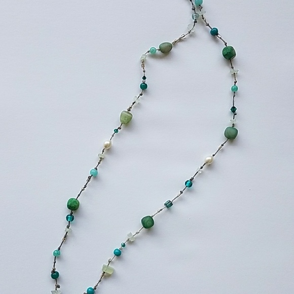Jade and semi-precious Stone necklace - Picture 3 of 8