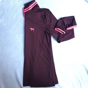 Pink quarter-zip pullover