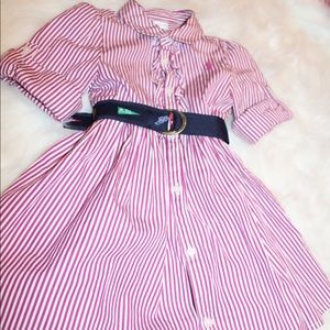 Ralph Lauren Striped Shirt Dress with Belt