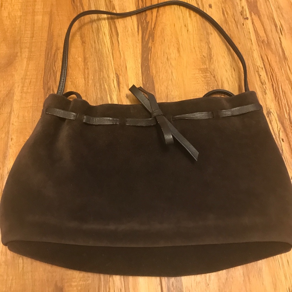 Brown suede purse
