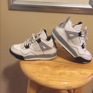 White and Gray Jordan’s size 12C