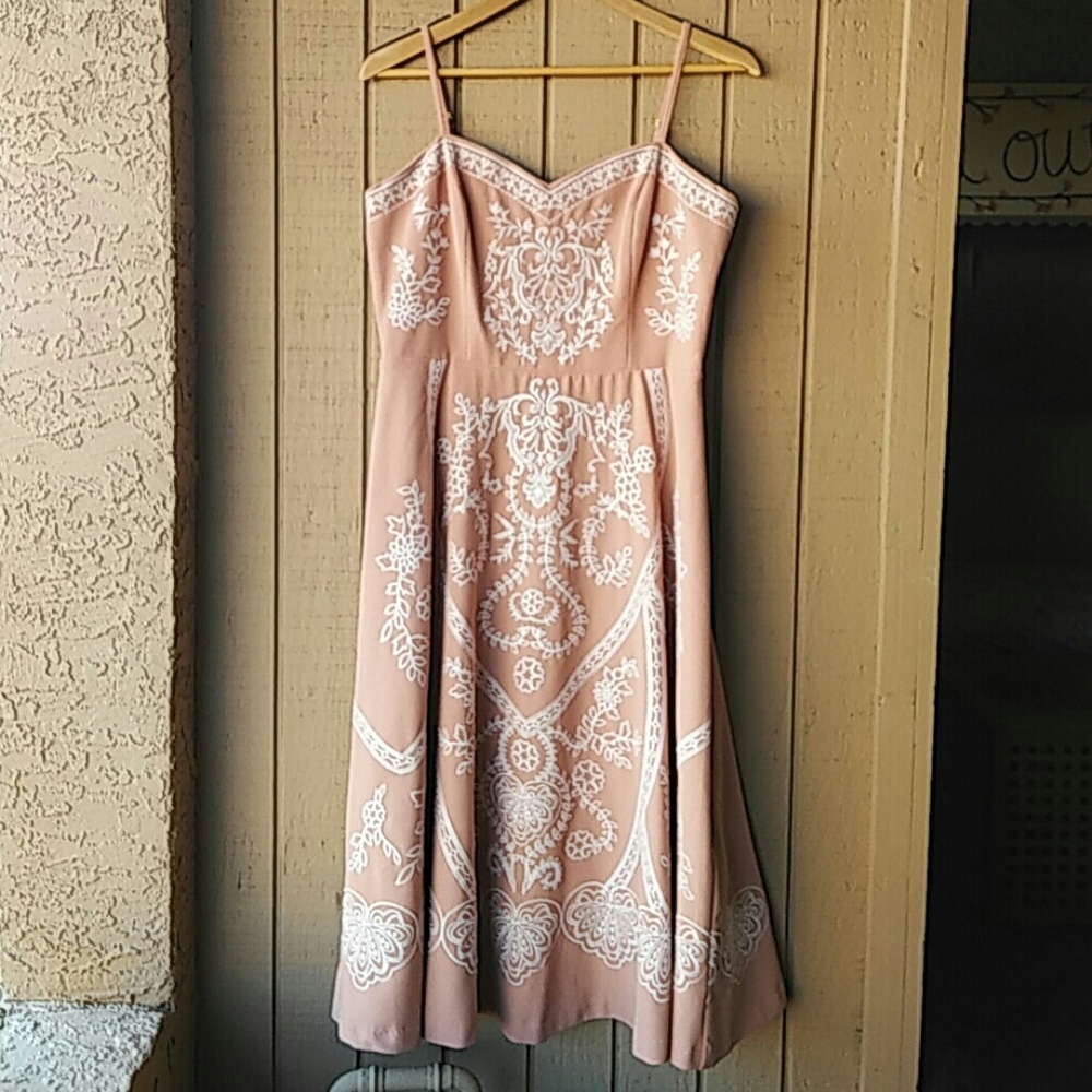 Rose Embroidered Formal Tea Dress_2
