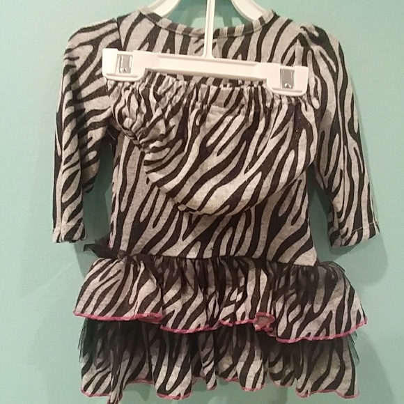 Nanette zebra print dress w/hot pink accents - Picture 2 of 7