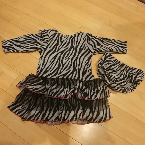Nanette zebra print dress w/hot pink accents - Picture 3 of 7