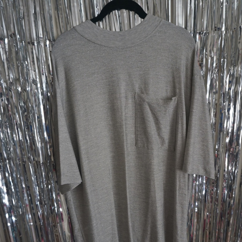 Silver glitter jersey Zara T-shirt dress