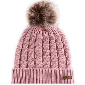Pom Pom faux fur hat