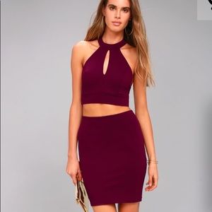 Lace two-piece dress