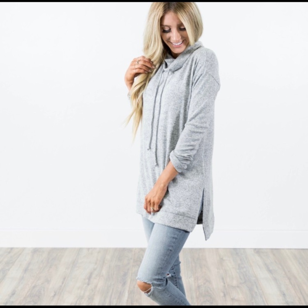 Shop Stevie light grey sweater