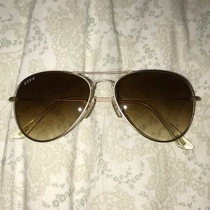 Diff Cruz Sunglasses in Matte Gold