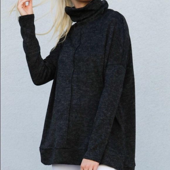 Charcoal Turtleneck Sweater - Picture 3 of 7