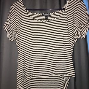 black and white stripped crop top