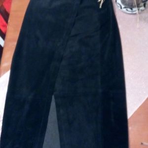 The Limited- 100% Leather Wrap Skirt