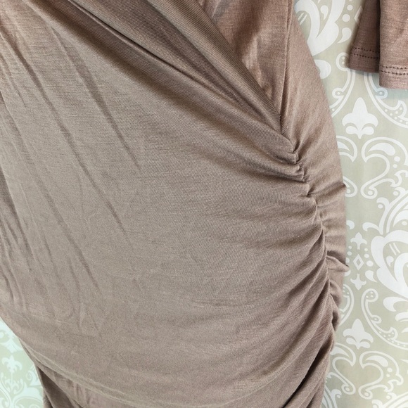 Taupe Fitted Wrap Top Sz S, M, L, XL, 1X, 2X & 3X - Picture 2 of 6