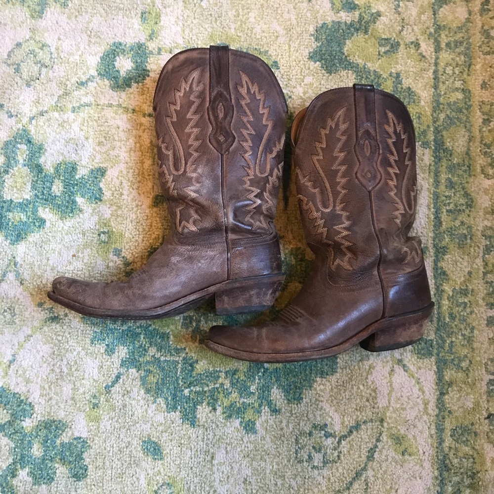 Old West Leather Cowboy Boots