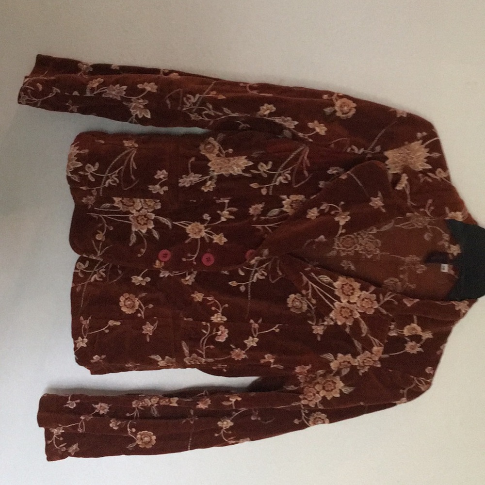 Blazer floral velvet