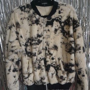 Express faux fur bomber.