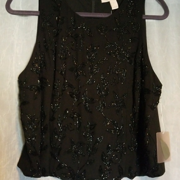 Beautifully beaded party vest top - Picture 1 of 4
