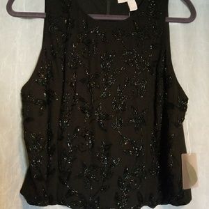 Beautifully beaded party vest top