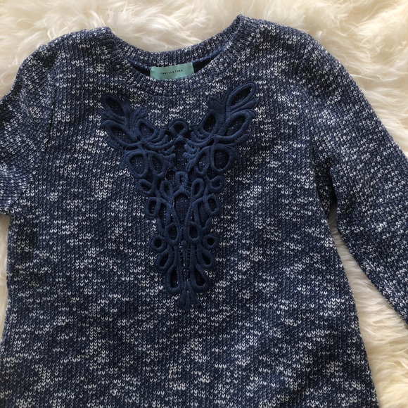 💕Camilla Tree Blue MARLED Hi low sweater 💕 - Picture 2 of 5