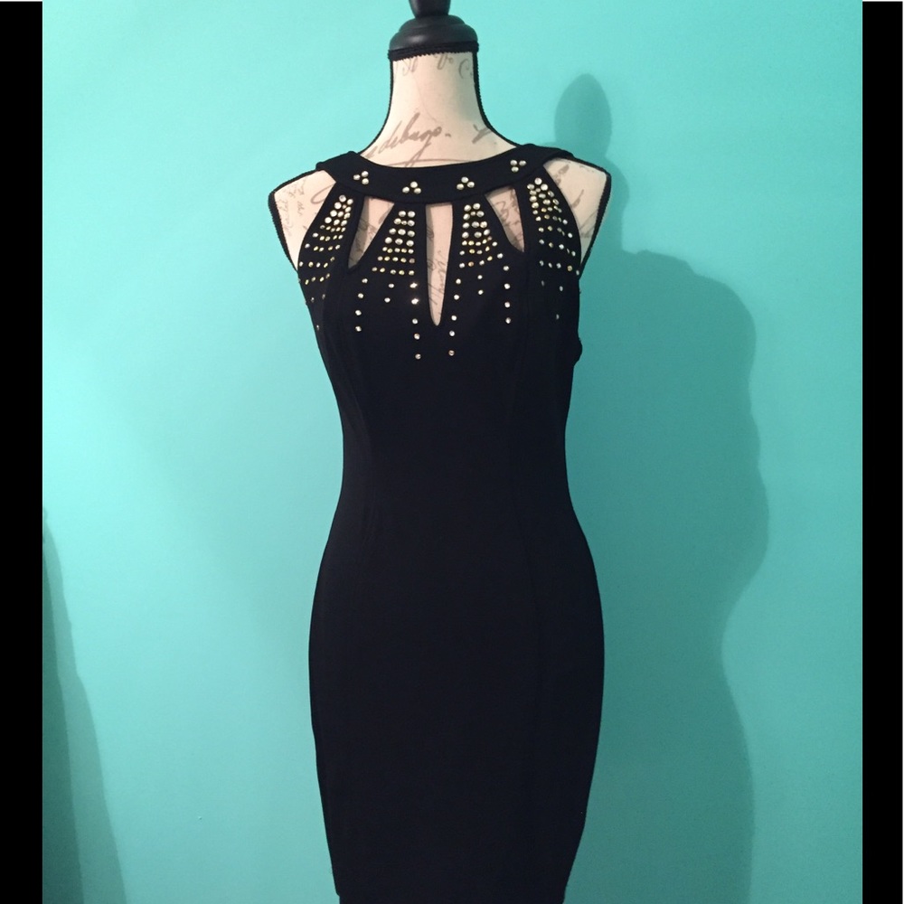 Cocktail dress with Rhinestones.