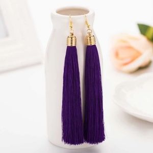 Jewelry - 5 for $25/Burgundy OR Purple Tassel Gold Earrings Jewelry - 5 for $25/Burgundy OR Purple Tassel Gold Earrings